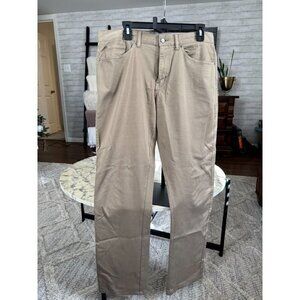 Peter Millar Superior Soft Corduroy Five-Pocket Pant in Khaki Mens Size 34W 32L